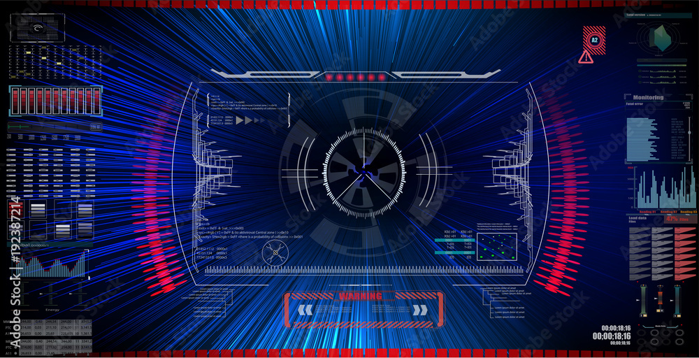Leinwandbilder sci fi futuristic interface viewfinder. hud user interface.