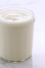 Vintage retro styling yogurt