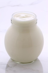 Vintage retro styling yogurt