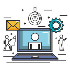 engage business set icons vector illustration design