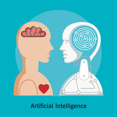 artificial intelligence technology set icons vector illustration design