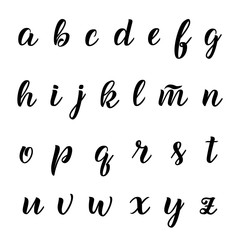 Hand drawn typeface. Brush painted letters. Handwritten script alphabet isolated on white background. Handmade alphabet for your designs logo, posters, invitations, cards, etc.