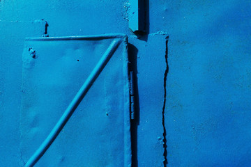 Gunge blue colored metal background