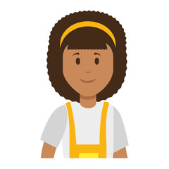 woman gardener with overalls avatar character vector illustration design