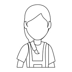 woman gardener with overalls avatar character vector illustration design