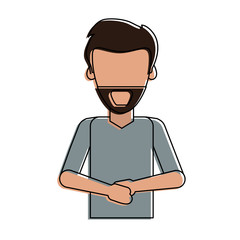 Man faceless profile icon vector illustration graphic design