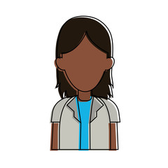 Fototapeta premium Woman doctor profile icon vector illustration graphic design