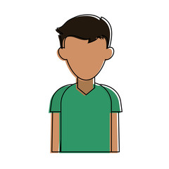 Man faceless profile icon vector illustration graphic design