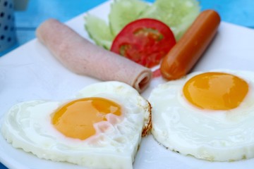 Egg breakfast and sausage