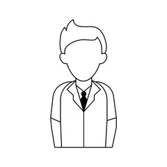 Businessman faceless profile icon vector illustration graphic design