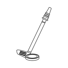 Hockey stick and puck icon vector illustration graphic design