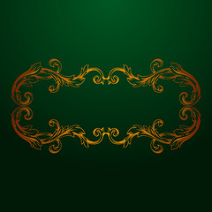 Classical baroque vector of vintage element.