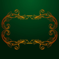 Classical baroque vector of vintage element.