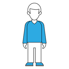 Man faceless profile icon vector illustration graphic design