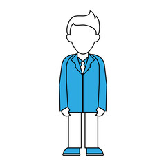 Doctor with gown faceless avatar icon vector illustration graphic design