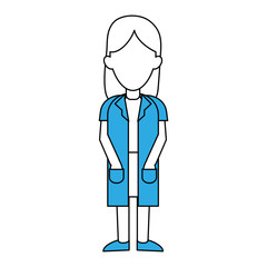 Fototapeta premium Woman doctor profile icon vector illustration graphic design