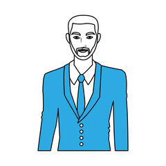 Businessman faceless profile icon vector illustration graphic design