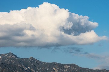 San Gabriel Mountains in California landscape.