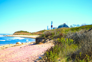 Fototapeta na wymiar Lighthouse in the Hamptons