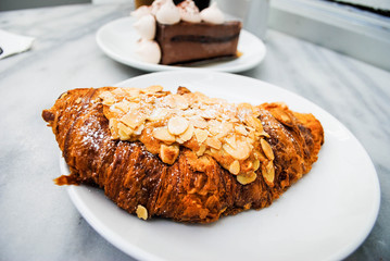 Croissant in a Cafe