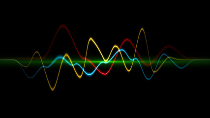 Audio digital equalizer technology, pulse musical.abstract of sound wave , light frequencies or...