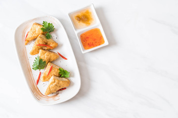 fried tofu - vegan food