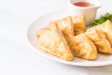 fried tofu - vegan food