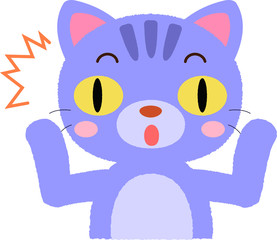 ネコちゃん　驚く