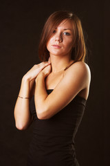 Fototapeta premium young woman portrait, studio shoot