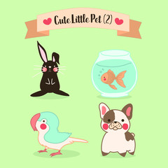 Obraz na płótnie Canvas Set of cute little pet 2nd series