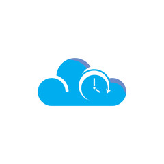 Time Cloud Logo Icon Design