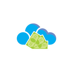 Money Cloud Logo Icon Design