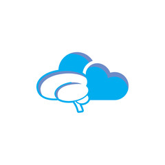 Brain Cloud Logo Icon Design