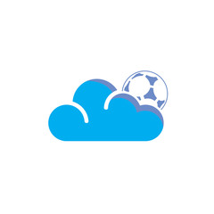Soccer Cloud Logo Icon Design