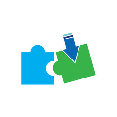 Obraz premium Download Puzzle Logo Icon Design