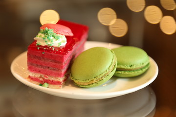 Raspberry Pastry and Macron