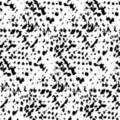 Black and White Seamless Grunge Dust Messy Pattern. Easy To Create Abstract Vintage, Dotted, Scratched Effect With Grain And Noise. Aged Design Element. Black and White Vector