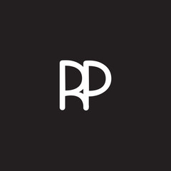 initial letter rounded logo modern white