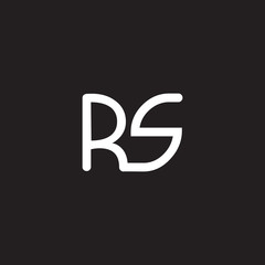 initial letter rounded logo modern white