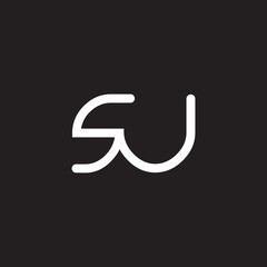 initial letter rounded logo modern white