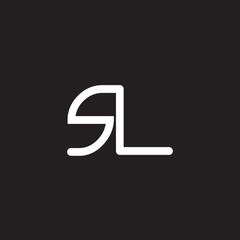 initial letter rounded logo modern white