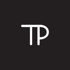 initial letter rounded logo modern white