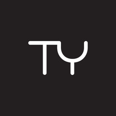 initial letter rounded logo modern white