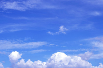 Sky and clouds are low, Bright air, for background