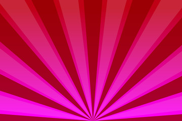 Red banner with rays