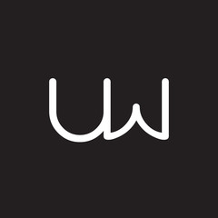 initial letter rounded logo modern white