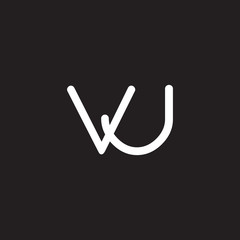 initial letter rounded logo modern white