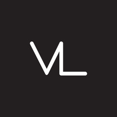 initial letter rounded logo modern white