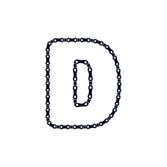D Bicycle Chain Letter Logo Icon Design