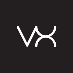 initial letter rounded logo modern white